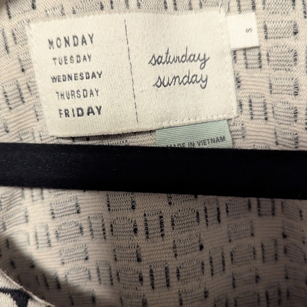 Saturday Sunday By Anthropologie Black and White Isabel Mini Dress - Picture 5 of 5